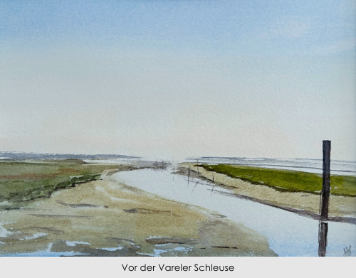 Vor der Vareler Schleuse